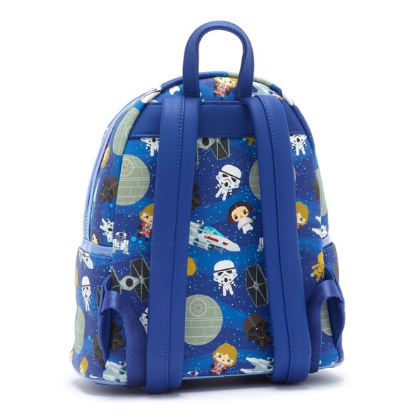 2021 Disney Parks Loungefly Star Wars Chibi Mini Backpack Characters & Vehicles - Picture 2 of 10